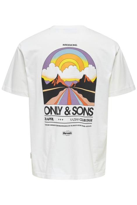 Only & Sons witte heren t-shirt