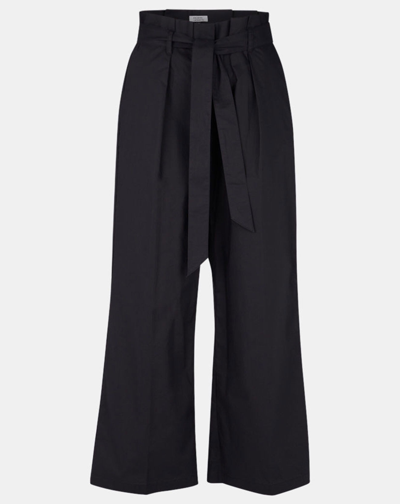 Galeries Lafayette Pantalon paperbag en Coton Gregoria bleu marine