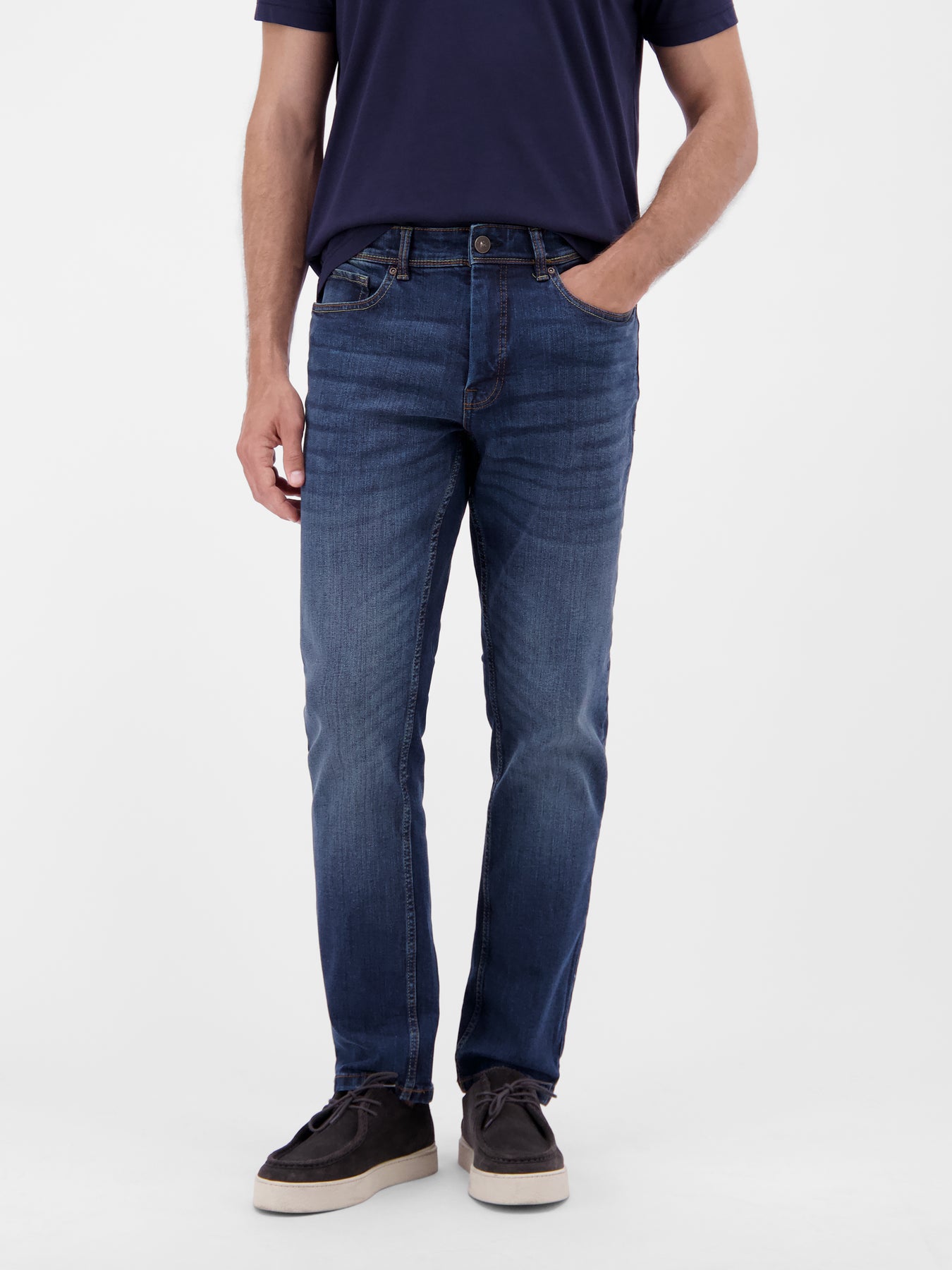 BAXTER 5-Pocket-Denim, RELAXED FIT, unifarben