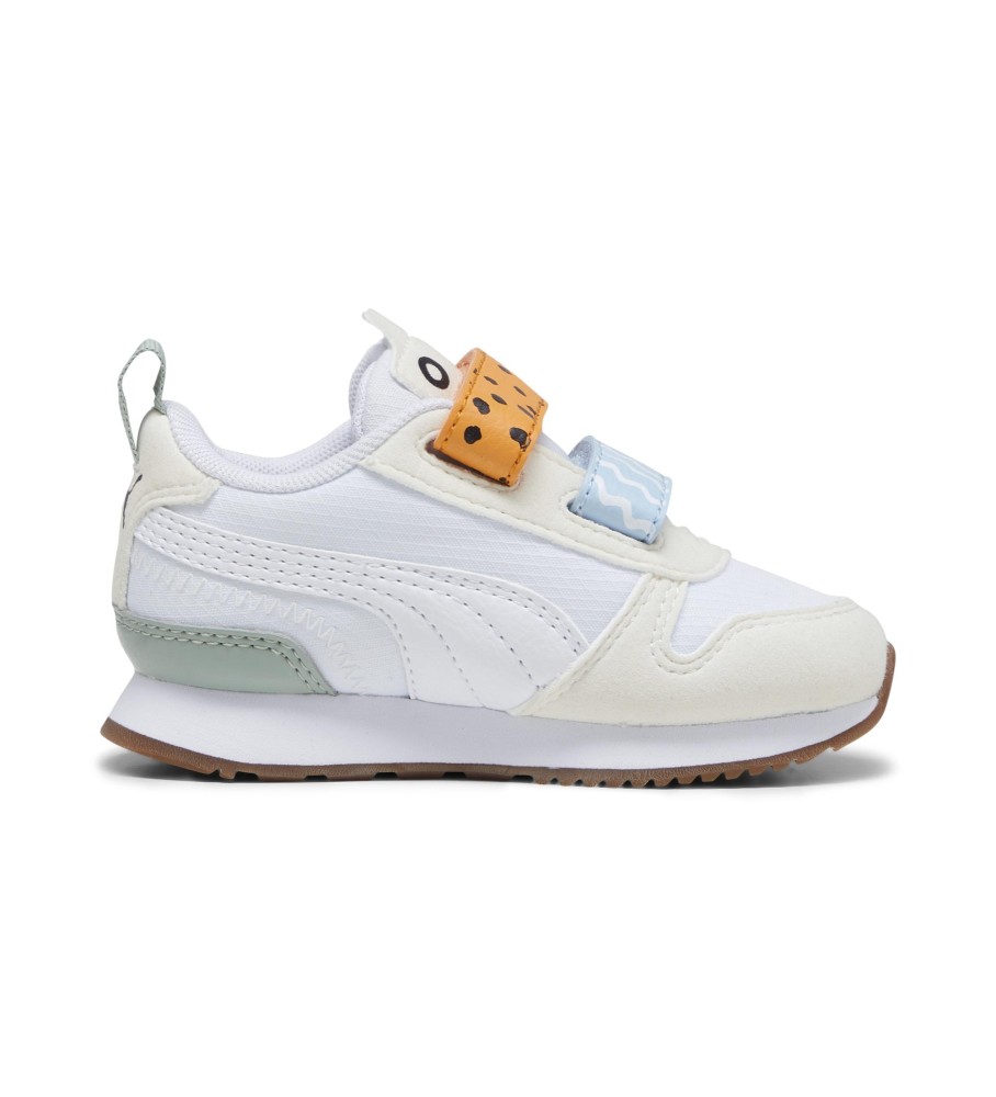Tênis Puma R78 Mix Match V, branco-sujo, multicolorido