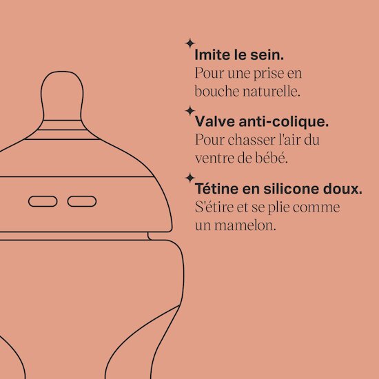 Biberon anti-colique Natural Start Lot de 2   Transparent        260 ml   de               Tommee Tippee