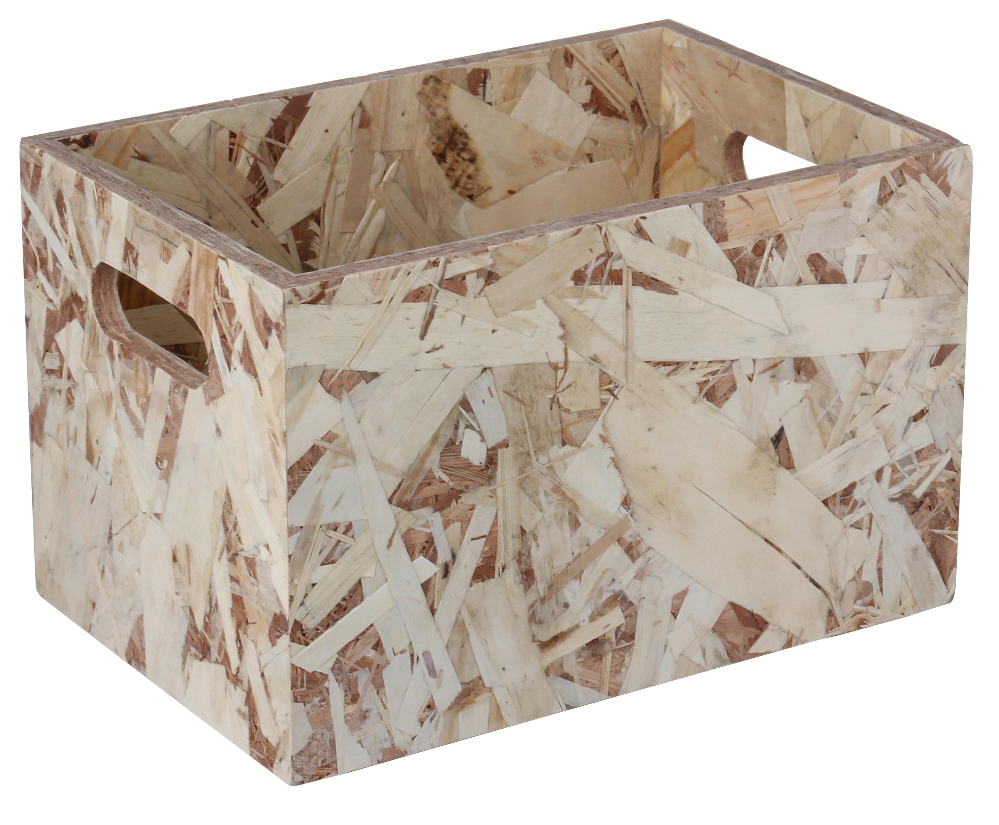 CAISSE FORME DROITE EMPILABLE OSB D.24X16X15CM