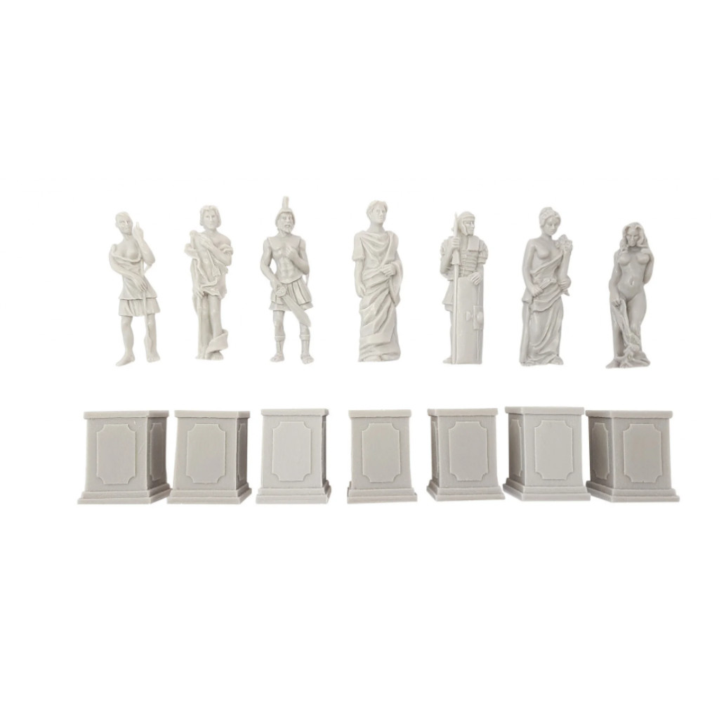 Ziterdes: 7 Roman statues, incl. pedestals