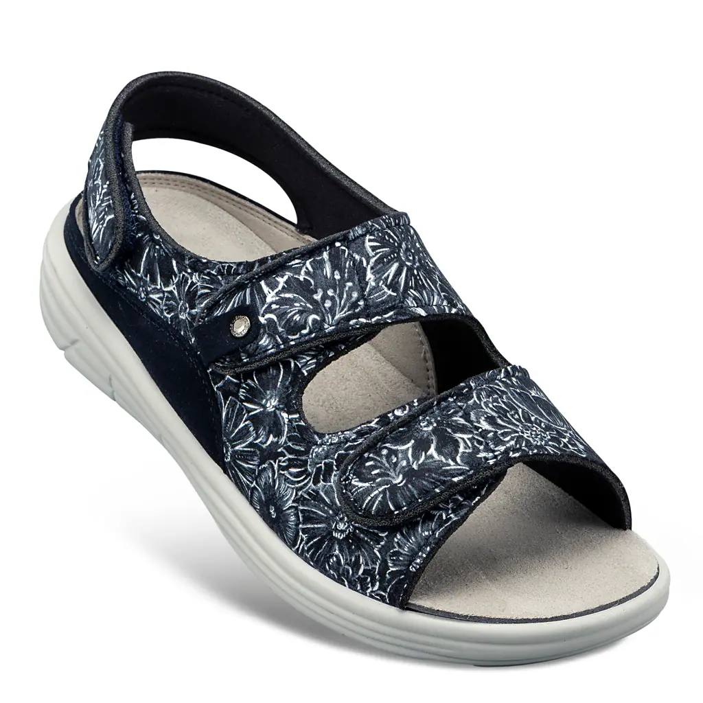 DAMEN - Stretch-Sandale ALIKA blau-multicolor