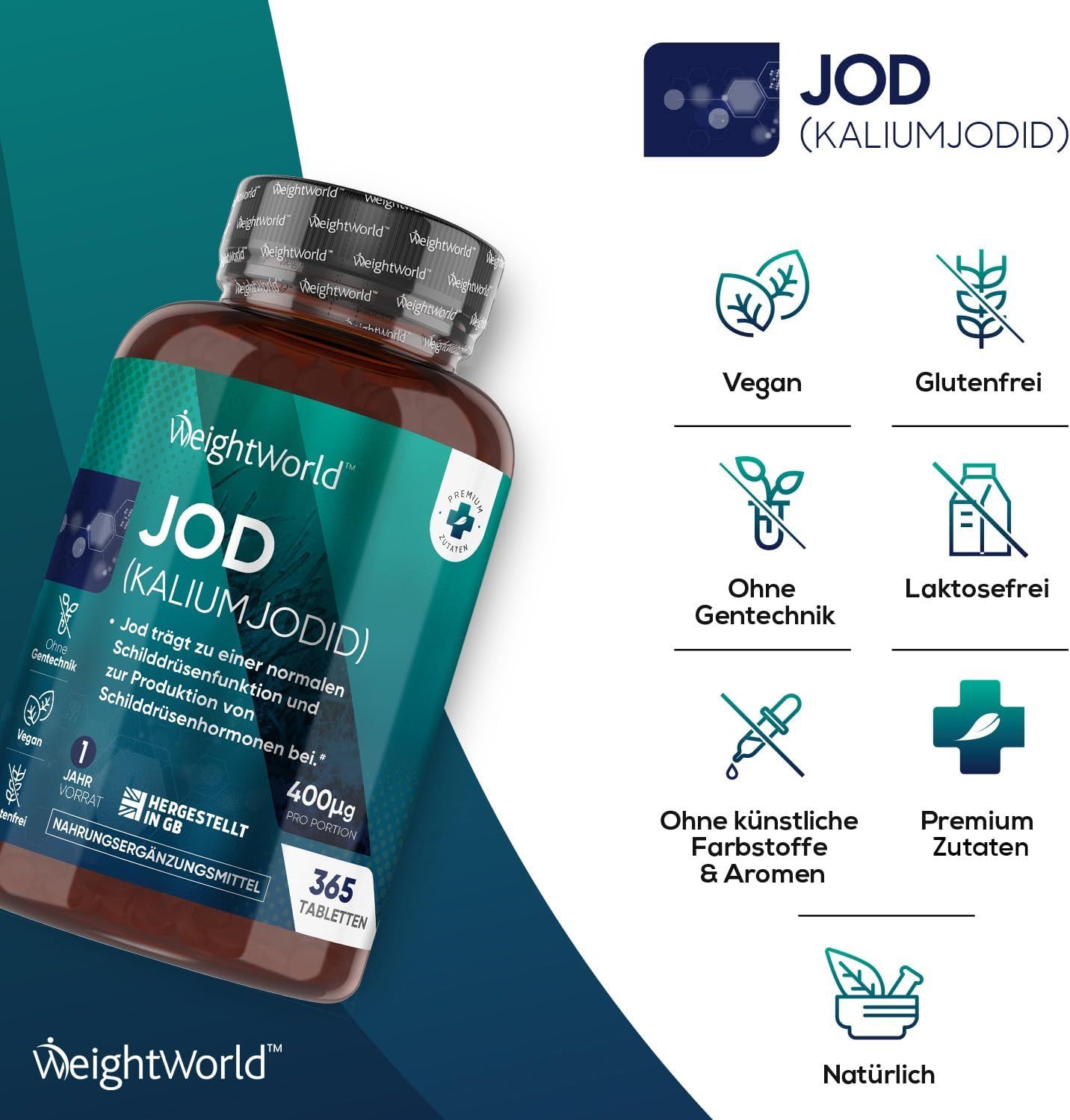 WeightWorld Jod Kaliumjodid  Tabletten