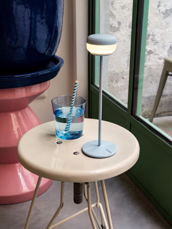 Fatboy Cheerio tafellamp LED oplaadbaar Jet Blue