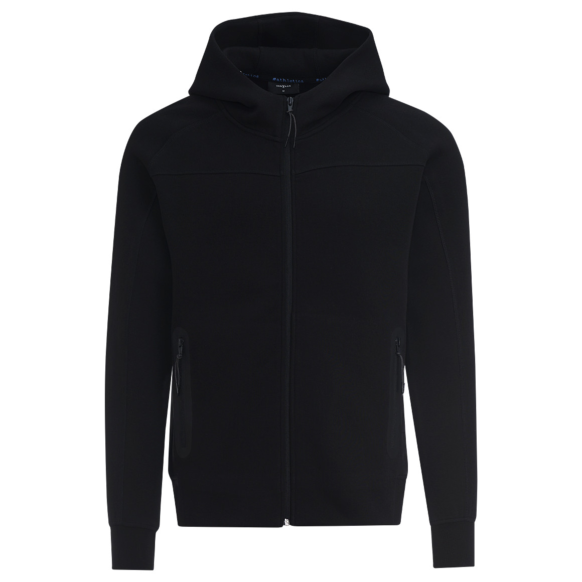 VanVaan Herren Sport-Sweatjacke mit Kapuze schwarz