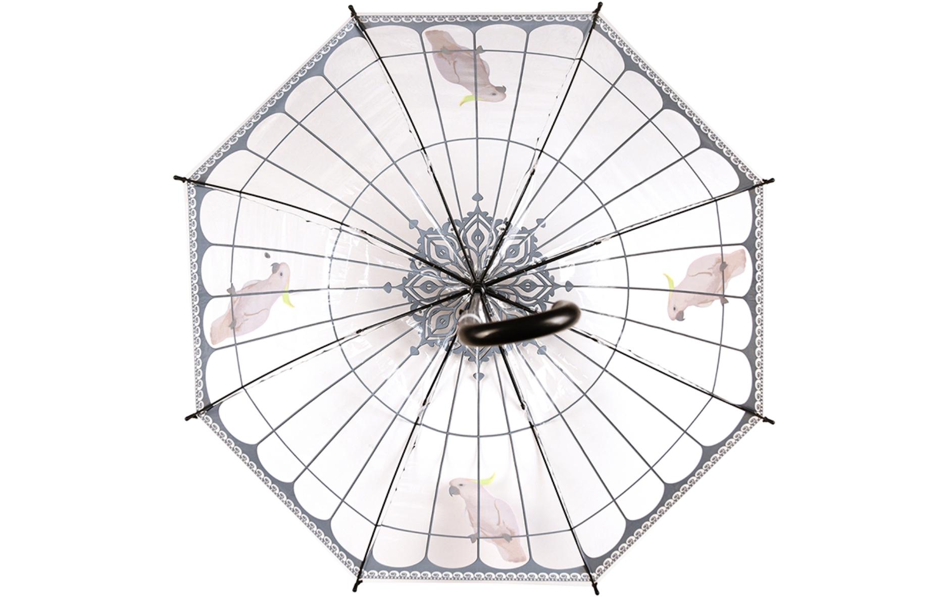 Schirm Vogelkäfig Rosa/Schwarz/TransparentTransparenter Regenschirm