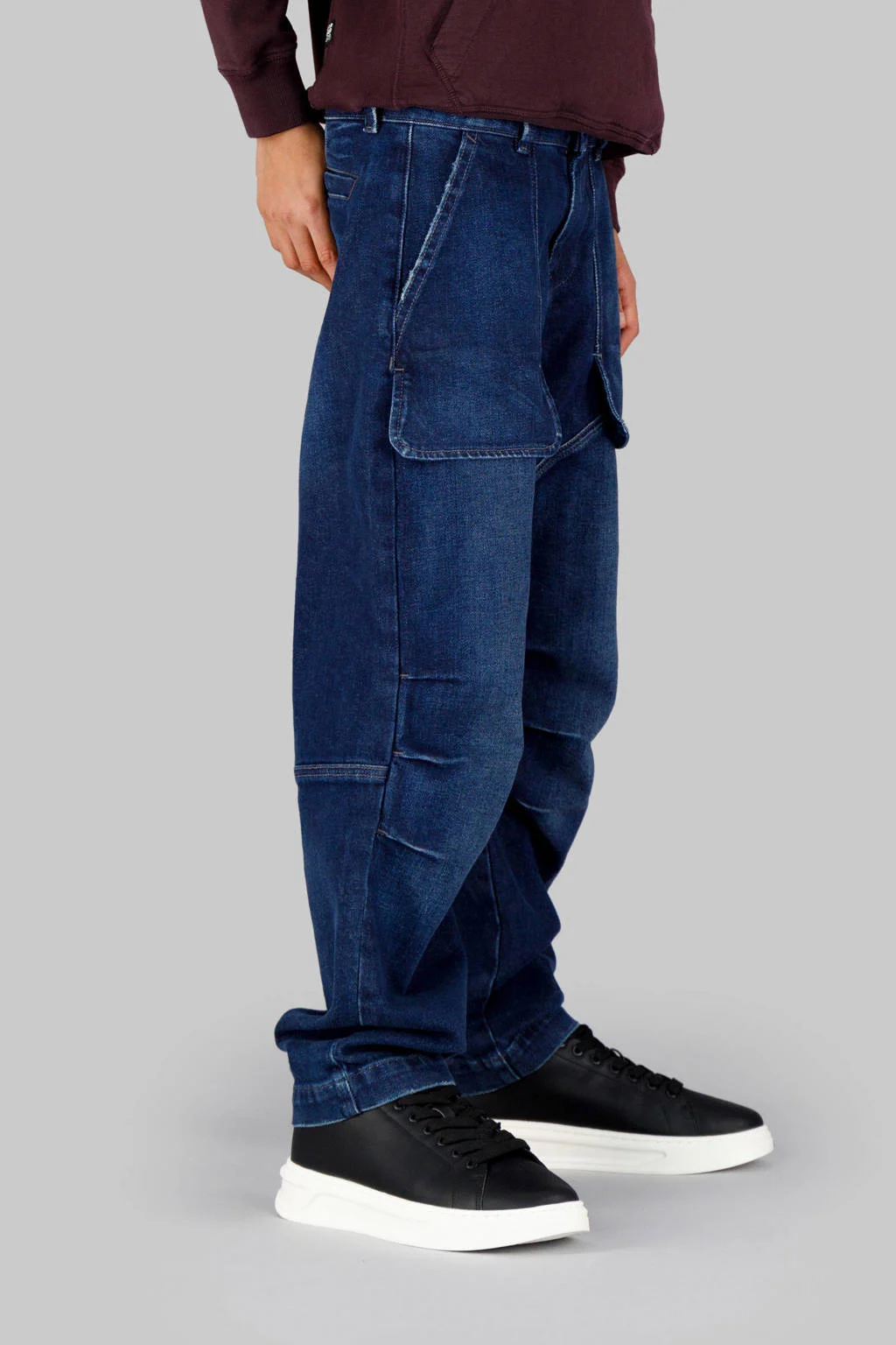 G-STAR high waist loose fit jeans dark blue denim