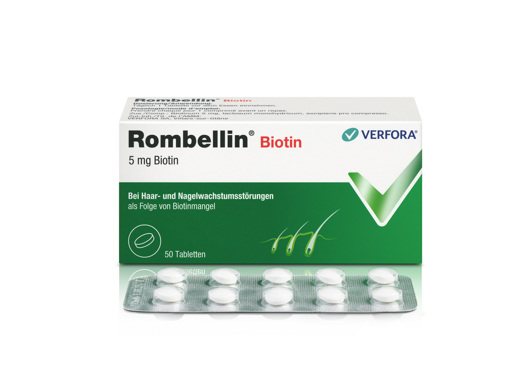 ROMBELLIN Tabl 5 mg Biotin Blist 50 Stk<br>50 Stück, Blister, Tablette, Biotin