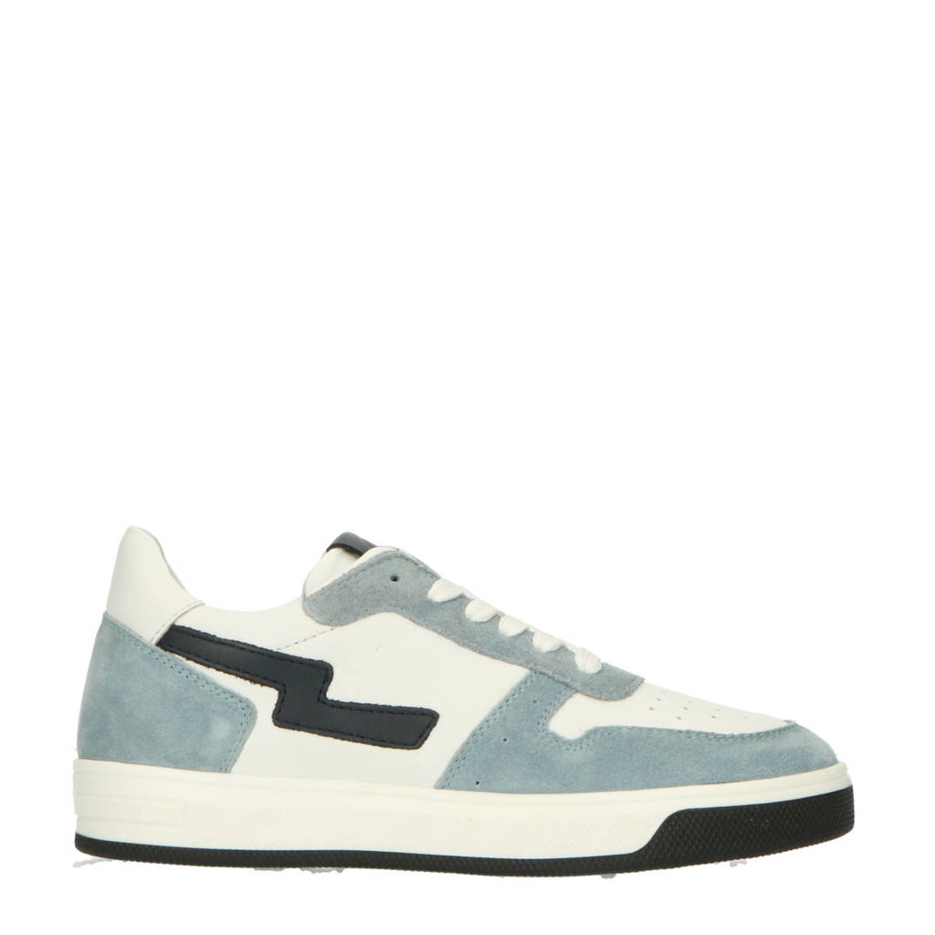 Gattino leren sneakers blauw/wit