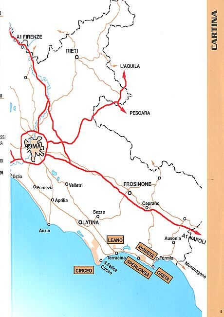 VERSANTE SUD - GAETA CIRCEO LEANO SPERLONGA MONETA