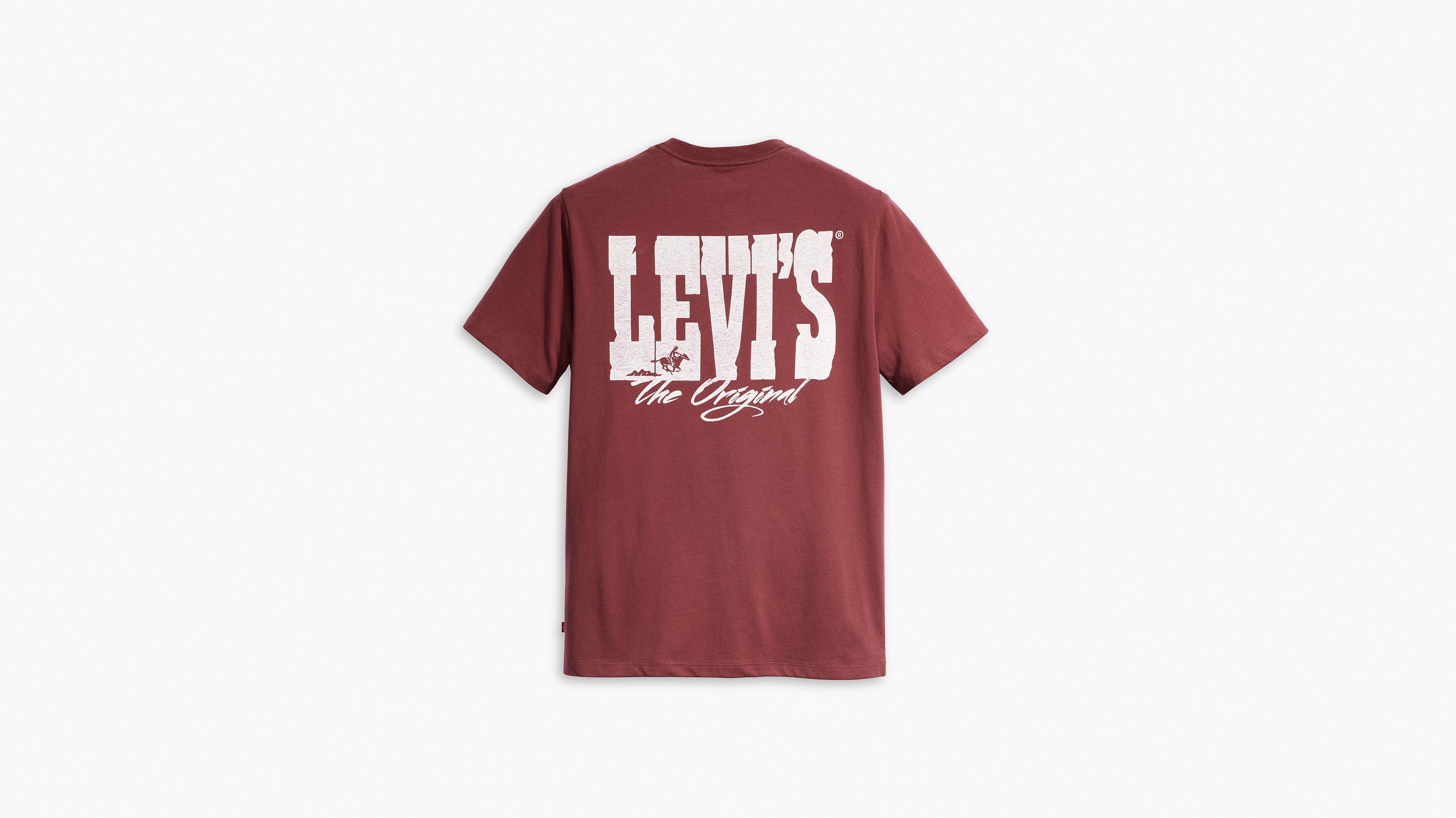 T-shirt graphique Classic - Western Htg Logo  Back Red Mahogany - Rouge
