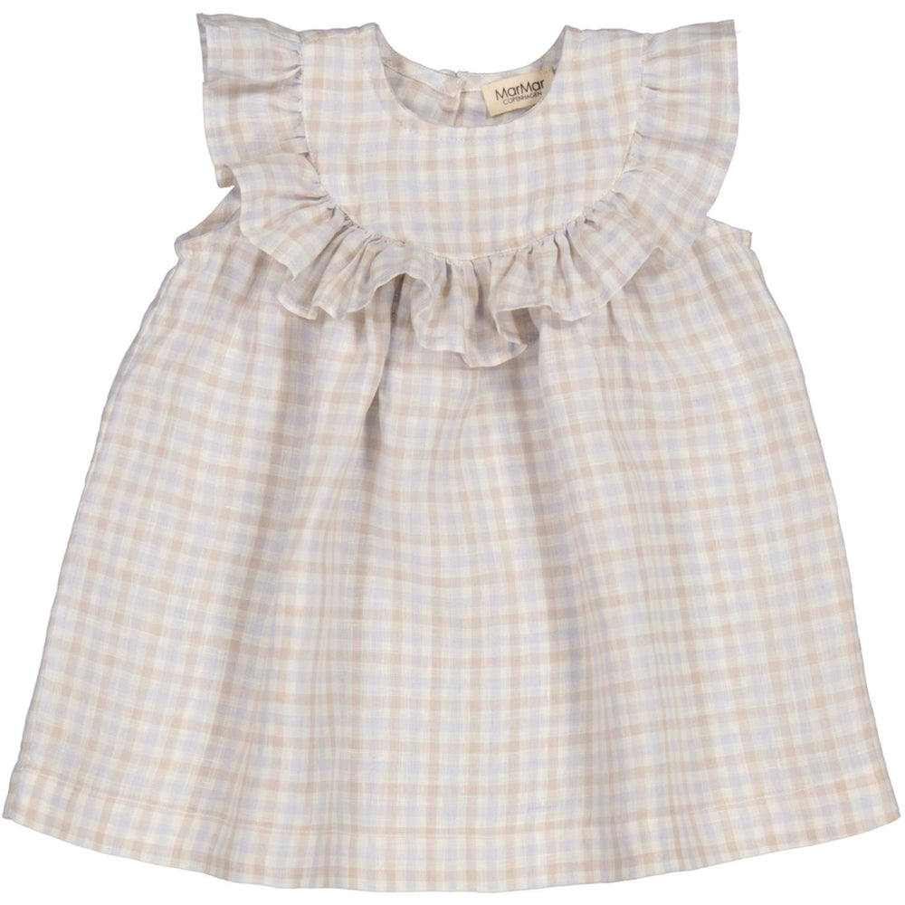 Køb MarMar Fine Linen Summer Check Drine SS Kjole