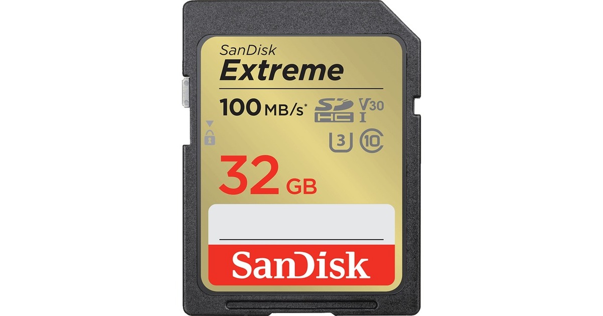 SanDiskExtreme SDHC 32 GB geheugenkaart  (UHS-I U3, Class 10, V30)