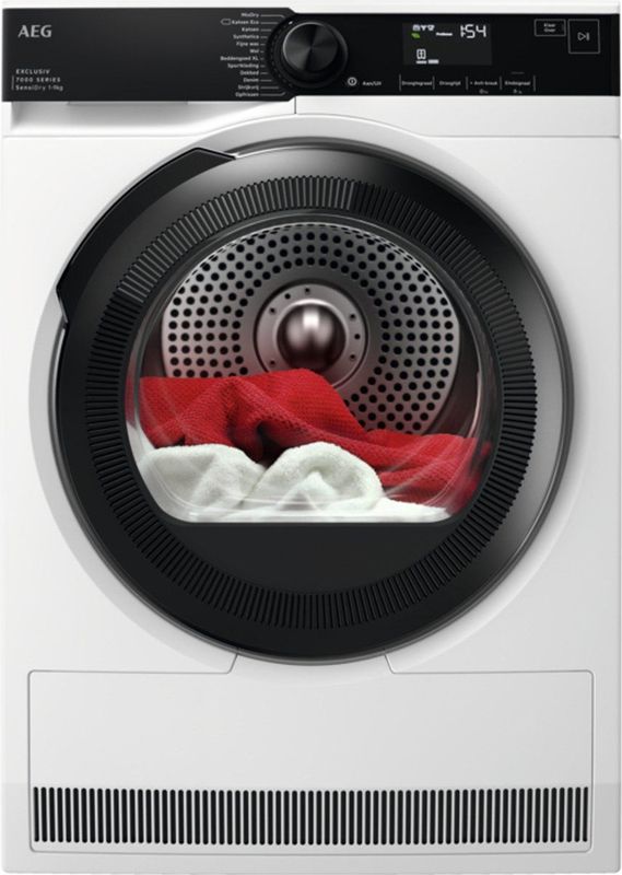 AEG - TR7ROSTOCK - Warmtepomp Droger - Wit - 9 kg Trommel - Energieklasse C
