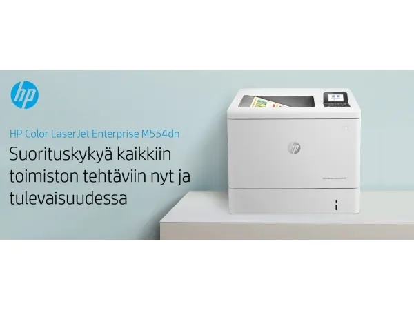HP LaserJet Enterprise M554dn - Printer - farve - Duplex - laser - A4/Legal - 1200 x 1200 dpi - op til 33 spm (mono) / op til 33 spm (farve) - kapacitet: 650 ark - USB 2.0, Gigabit LAN, USB 2.0 vært