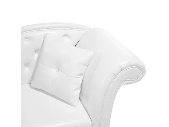 Méridienne Chesterfield blanche côté droit LATTES