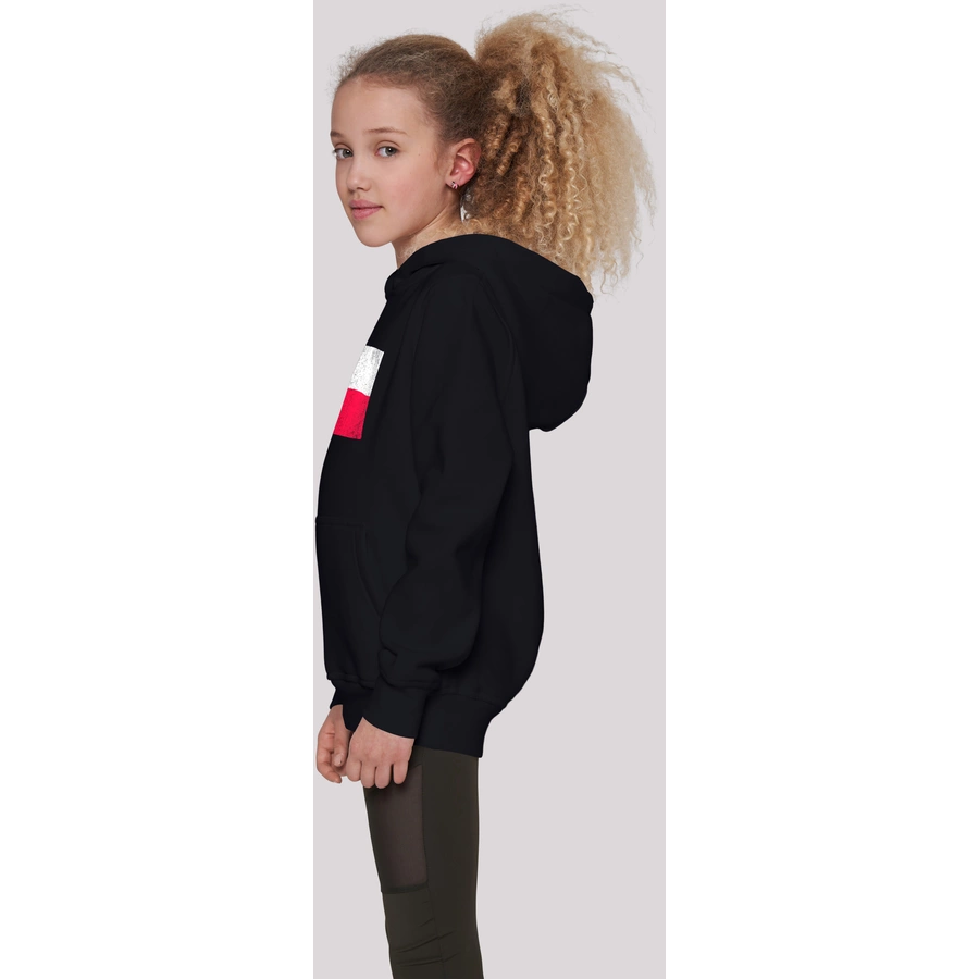 F4NT4STIC Hoodie Poland Polen Flagge distressed schwarz