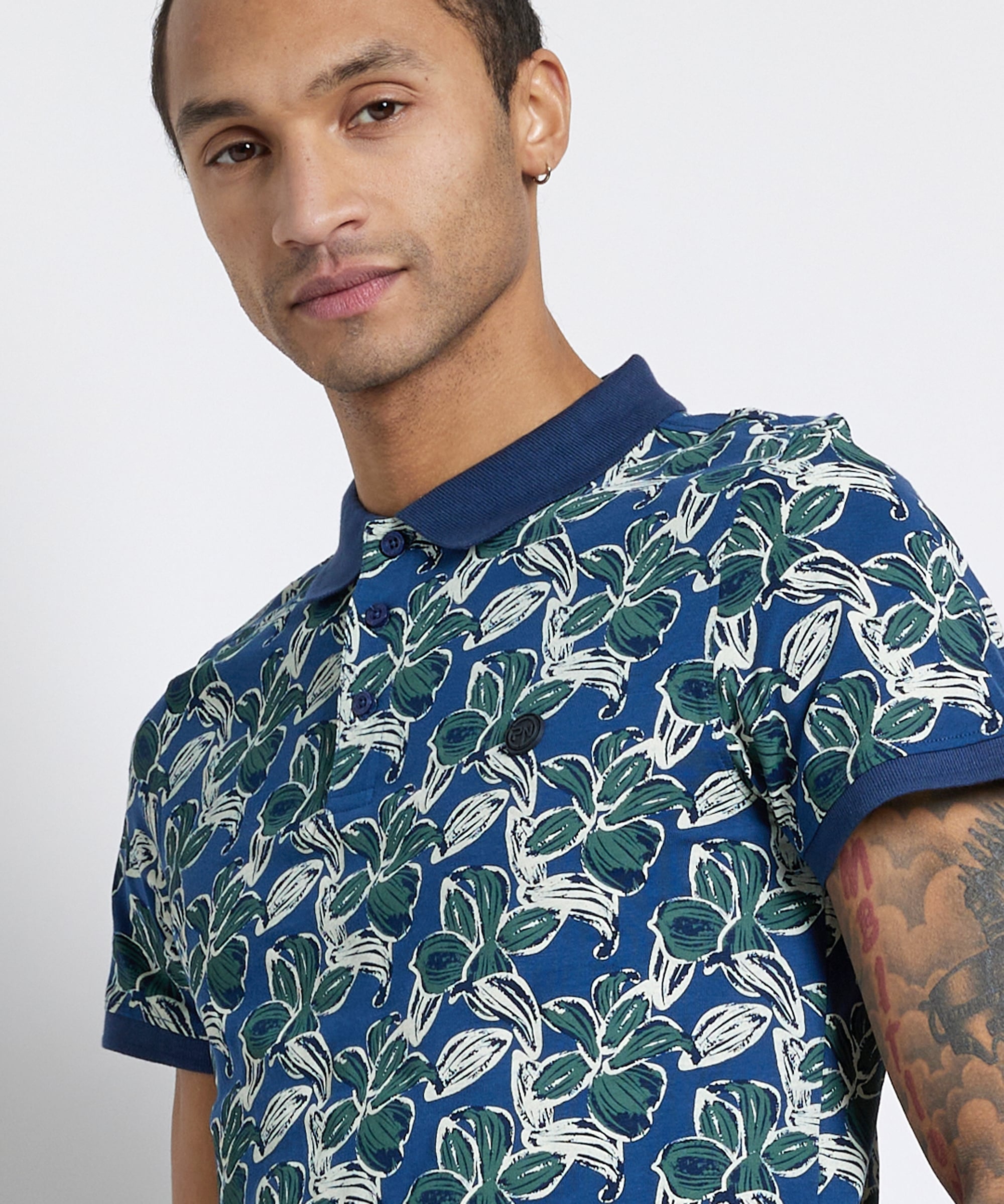 jersey polo all-over print