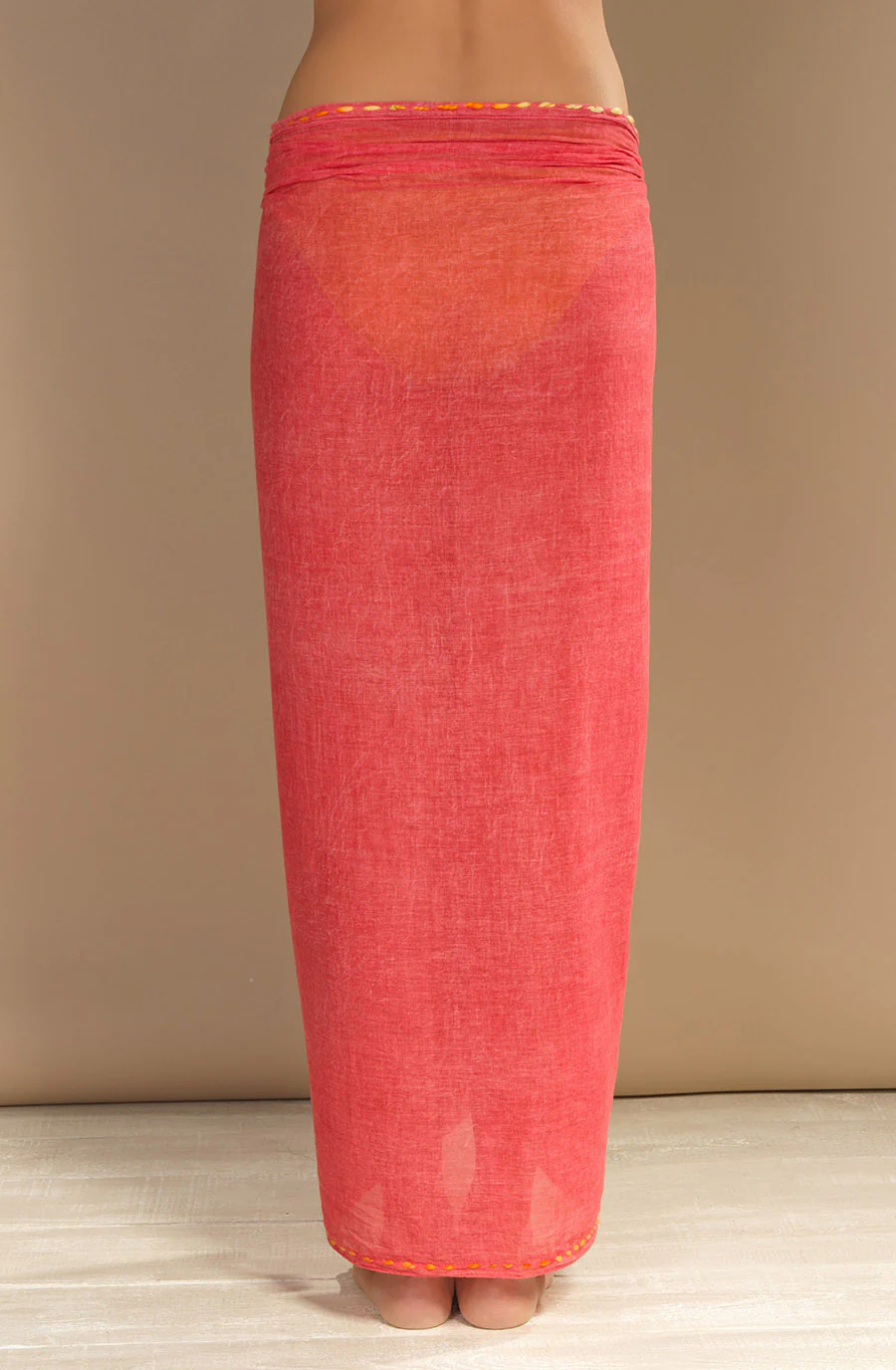 deva Paréo de plage rouge Rouge