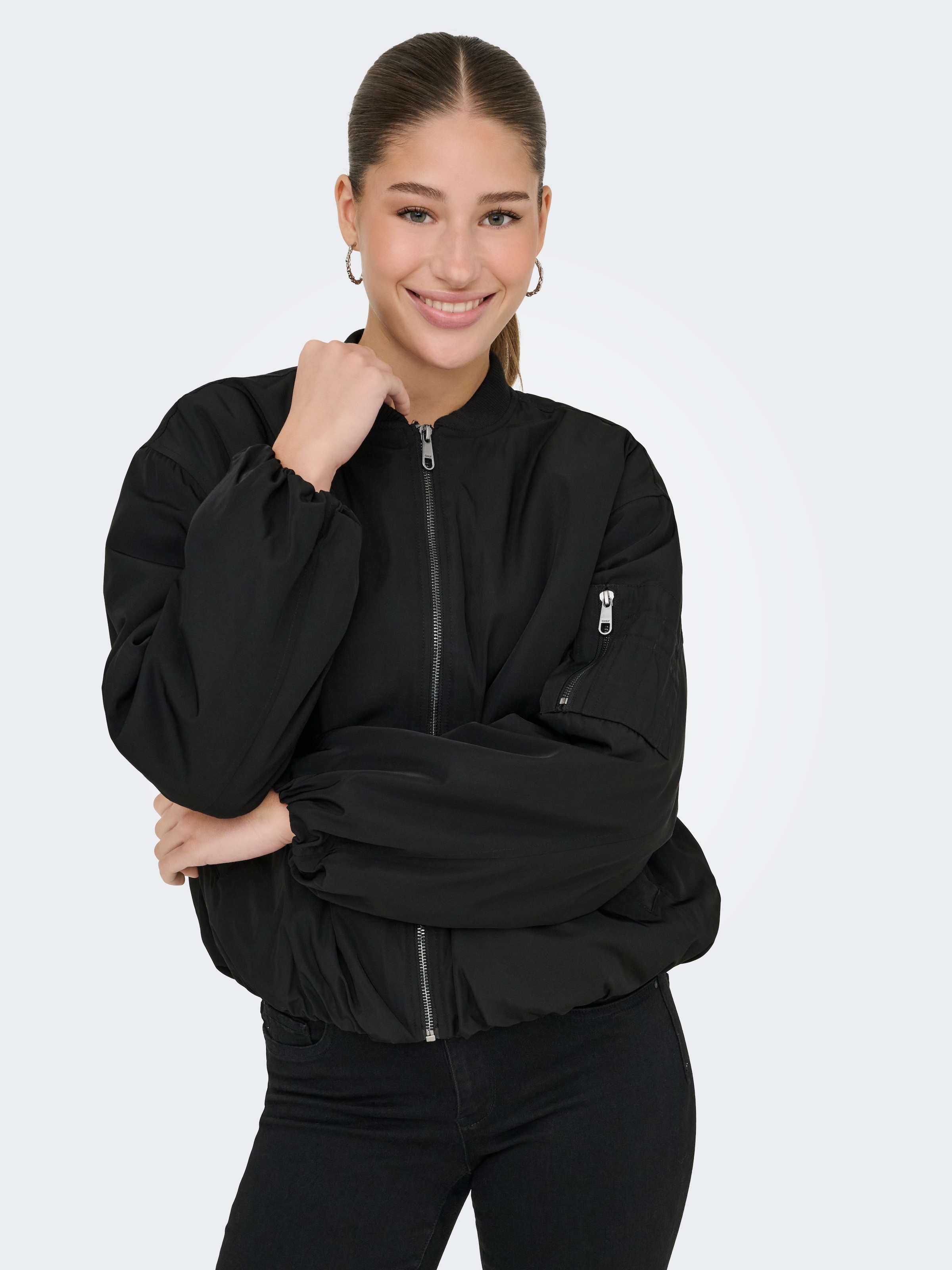 ONLY Bomberjacke »ONLADEL LIFE OVERSIZED BOMBER CC OTW« ohne Kapuze