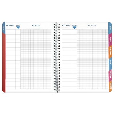 Cahier de textes spiralé Holographik - 17 x 22 cm - Exacompta