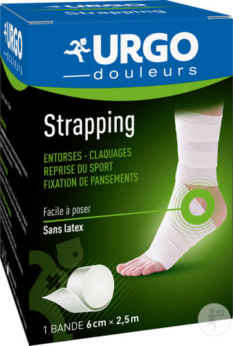 Urgo Douleurs Strapping Sans Latex 6cm x 2,50m 1 Bande