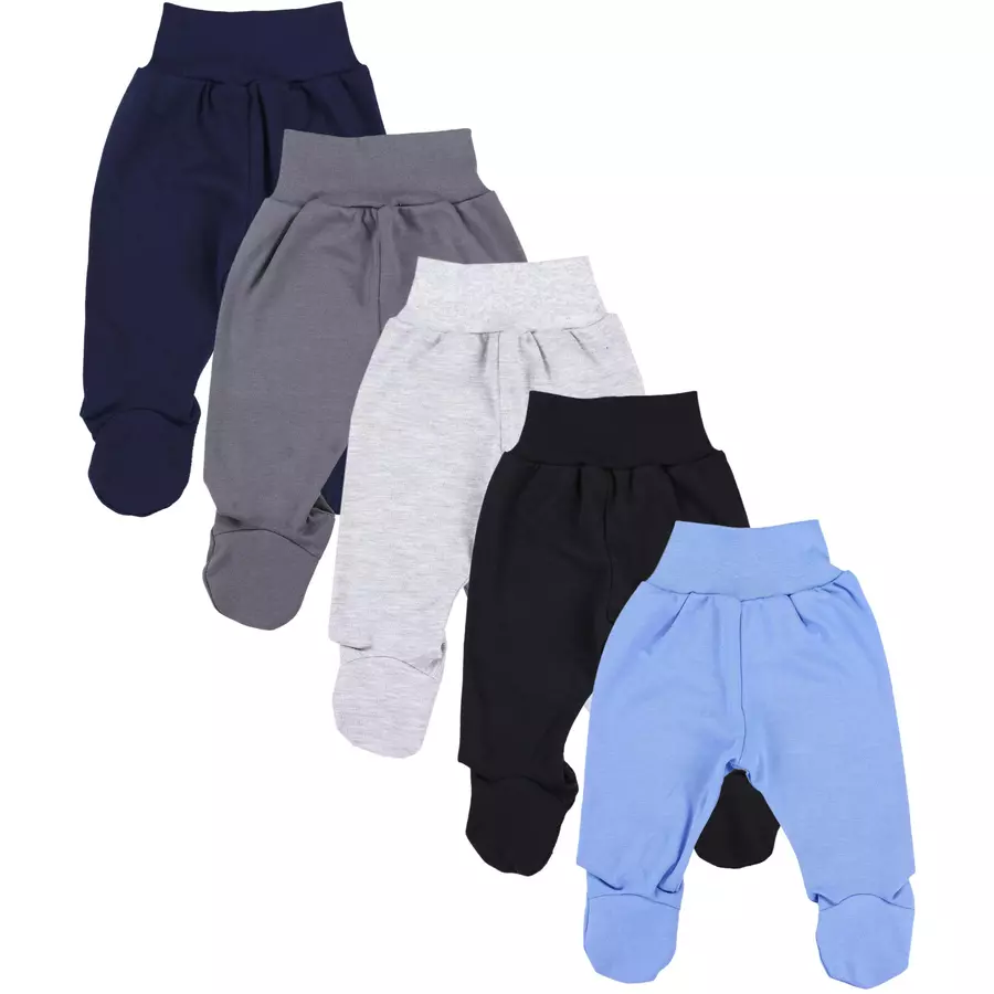 TupTam Baby Hose mit Fuß 5er Pack blaugrau