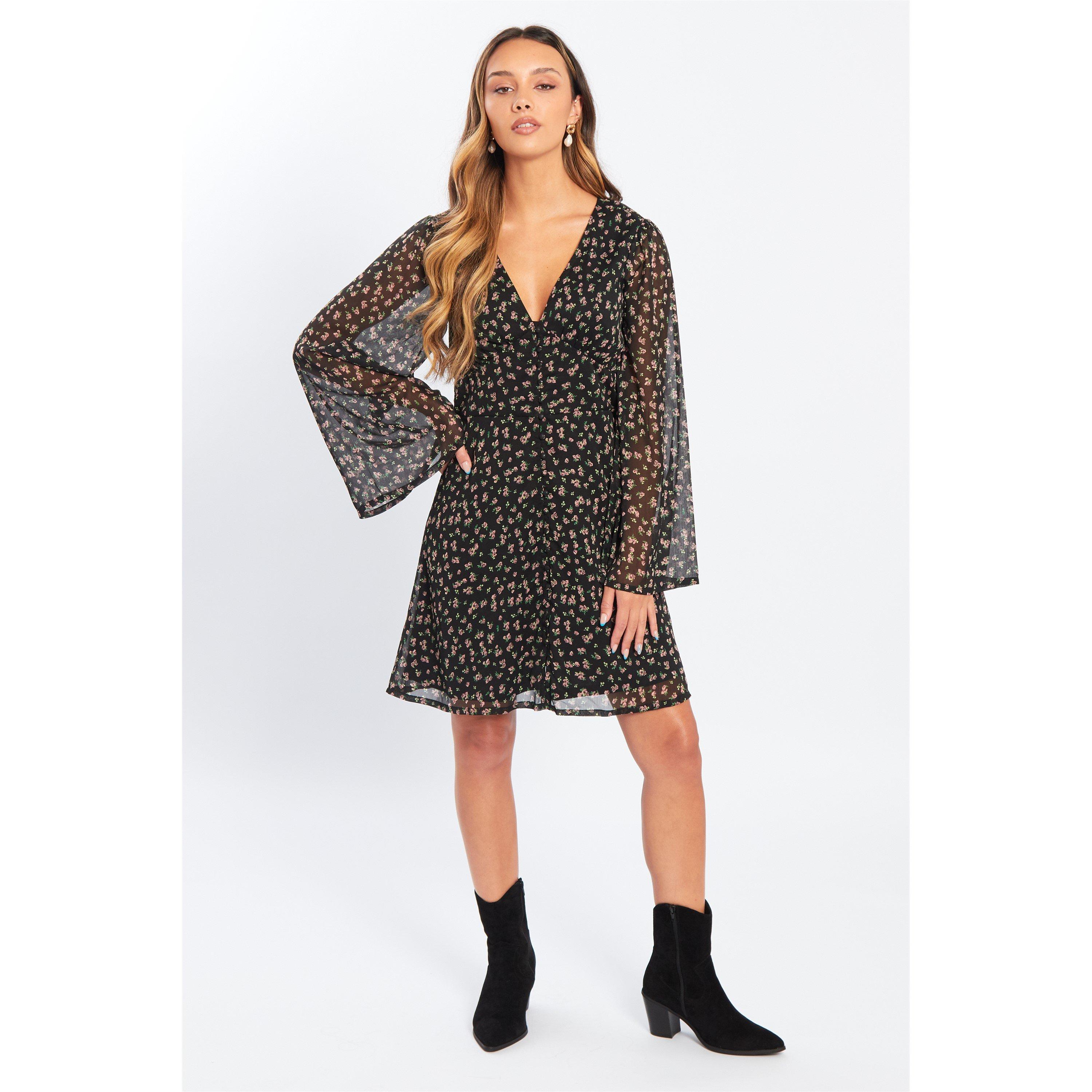 Be You BY Bell Sleeve Dress Womens