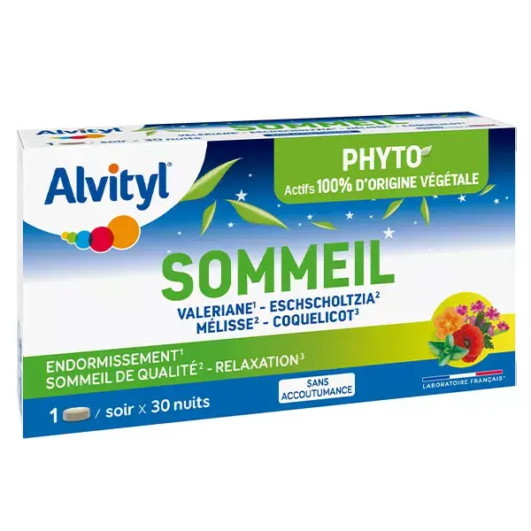 Alvityl Sleep, 4 ingredientes ativos de origem vegetal, para maiores de 18 anos, 30 comprimidos