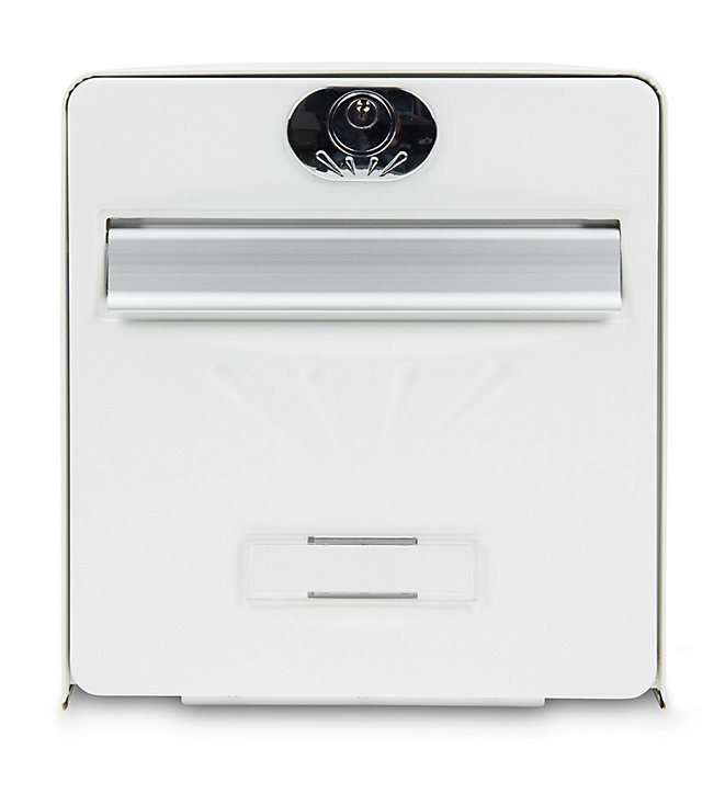 Boîte aux lettres 1 porte Burg Wätcher blanche porte arrière vitrée