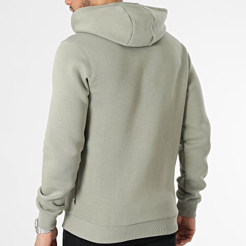 Sweat Zippé Capuche Vert Kaki