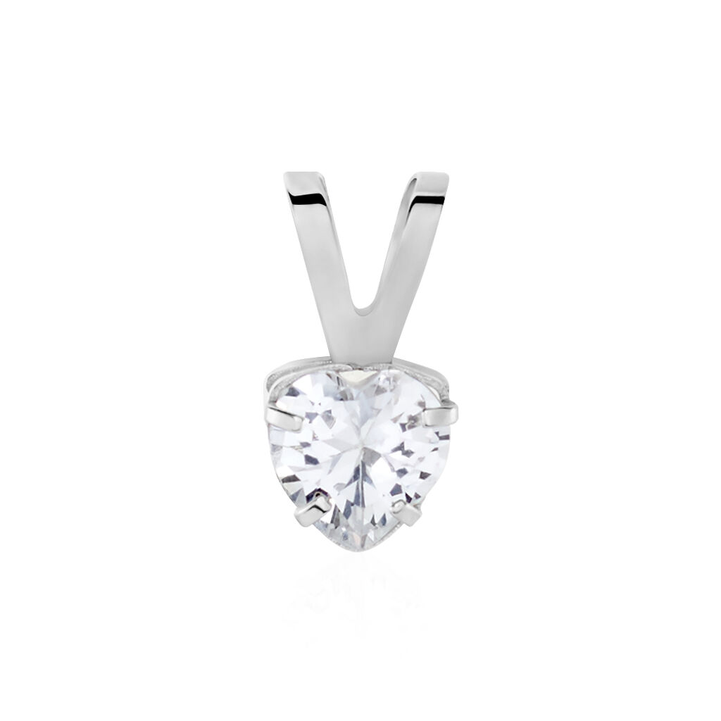 Pendentif Or Blanc Oxyde