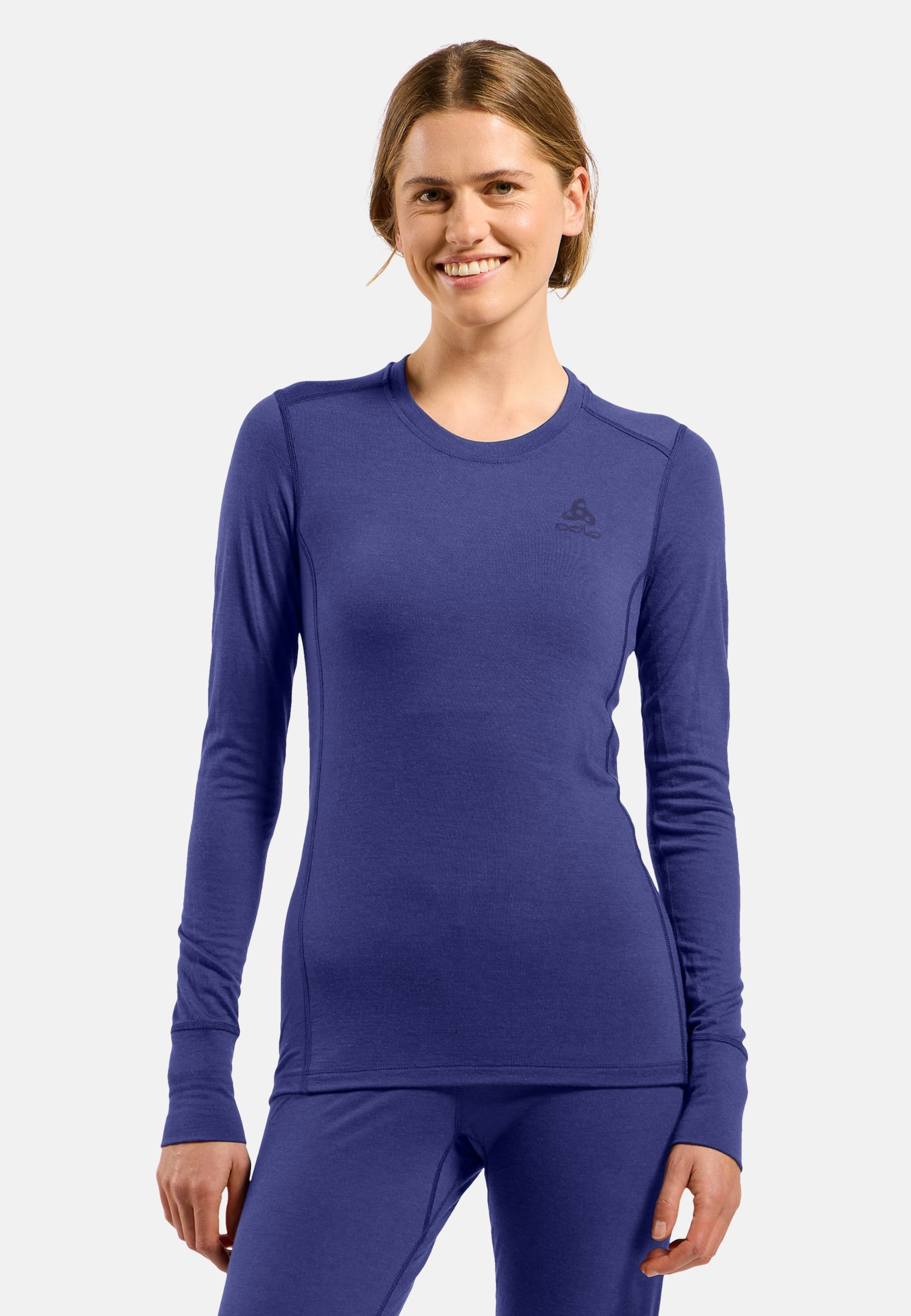 Natural Merino 200 Base Layer Langarmshirt in Skipper Blue