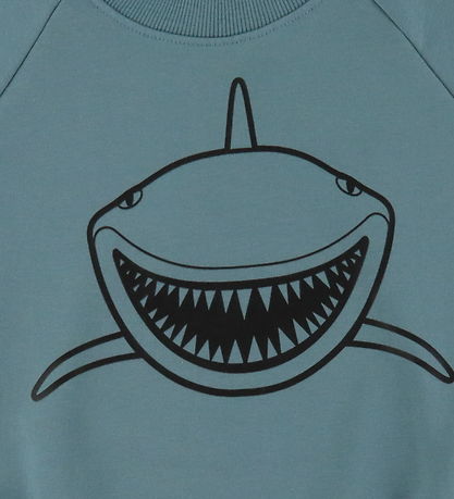 Dyr-Cph Sweatshirt - Dyrbellow - Blåe Grey Outline Haj