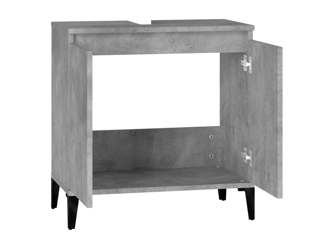 Meuble d'évier gris béton 58x33x60 cm bois d'ingénierie