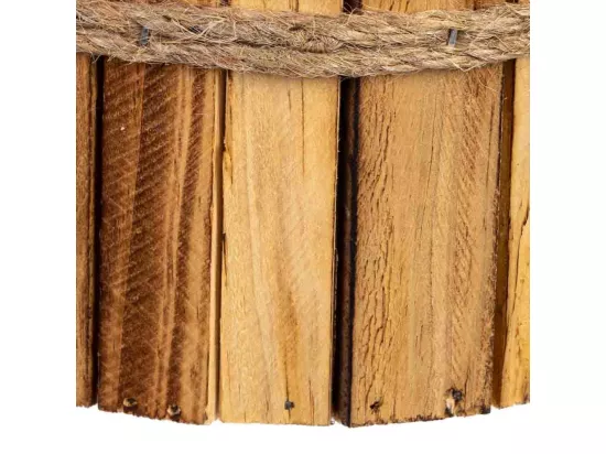 Panier rond en bois 15x15x9h cm