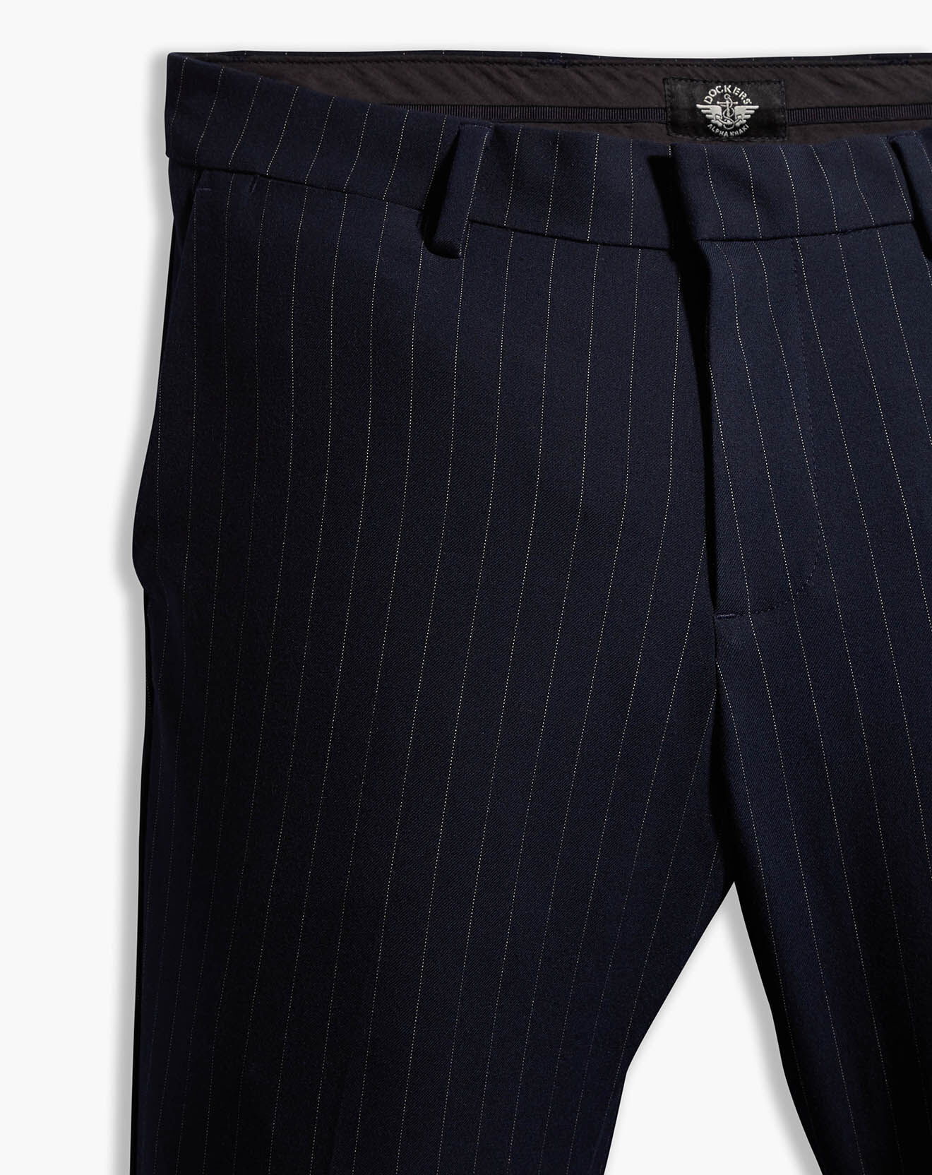 Dockers Pantalon Smart 360 Flex Trouser Slim Fit à rayures bleu foncé