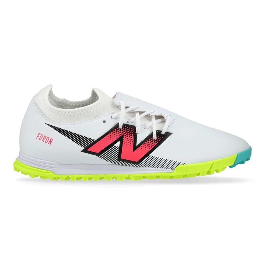 New Balance Furon V7 Dispatch TF - Blanc/Violet/Jaune Fluo