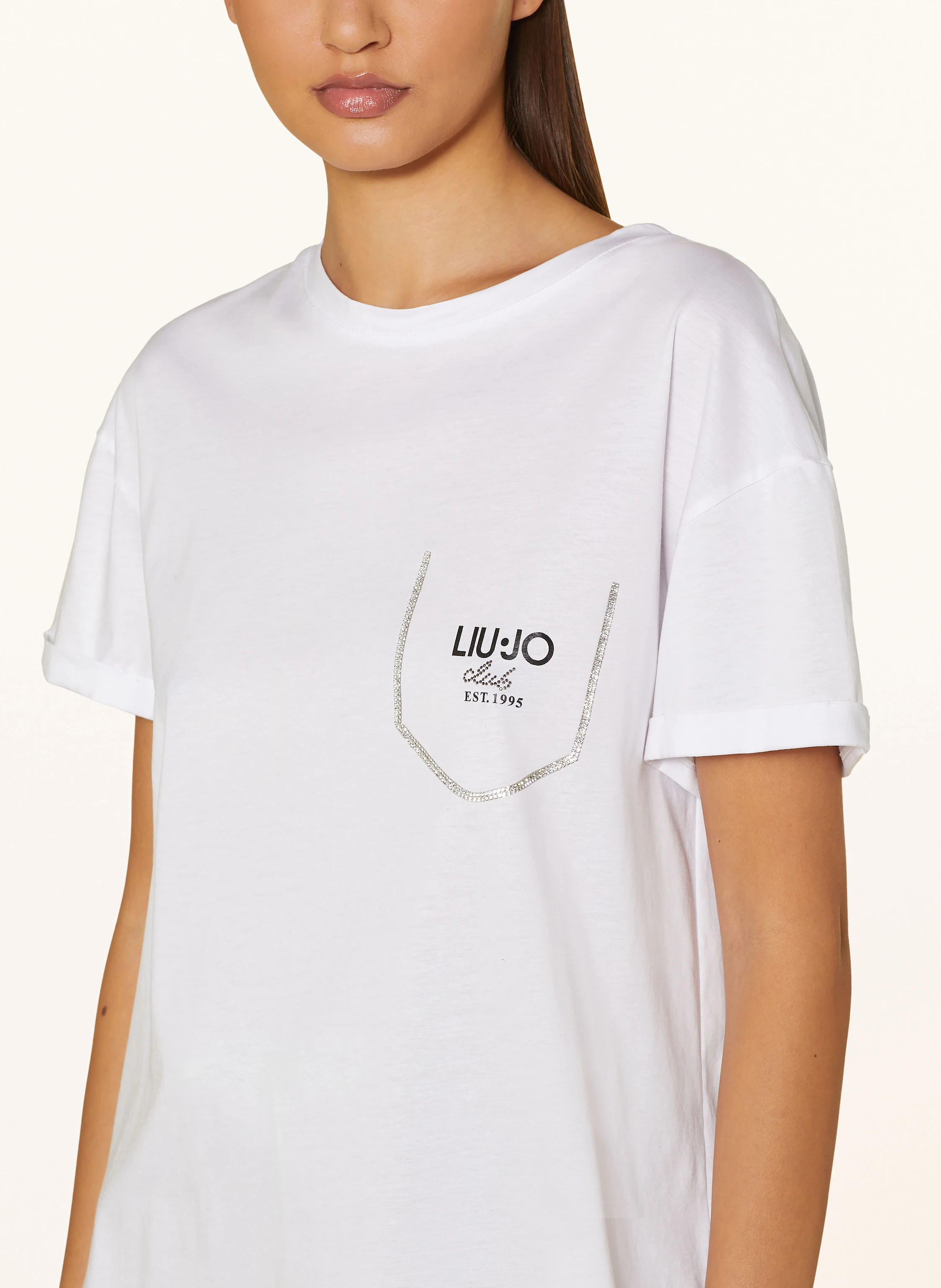 LIU JO T-Shirt mit Schmucksteinen