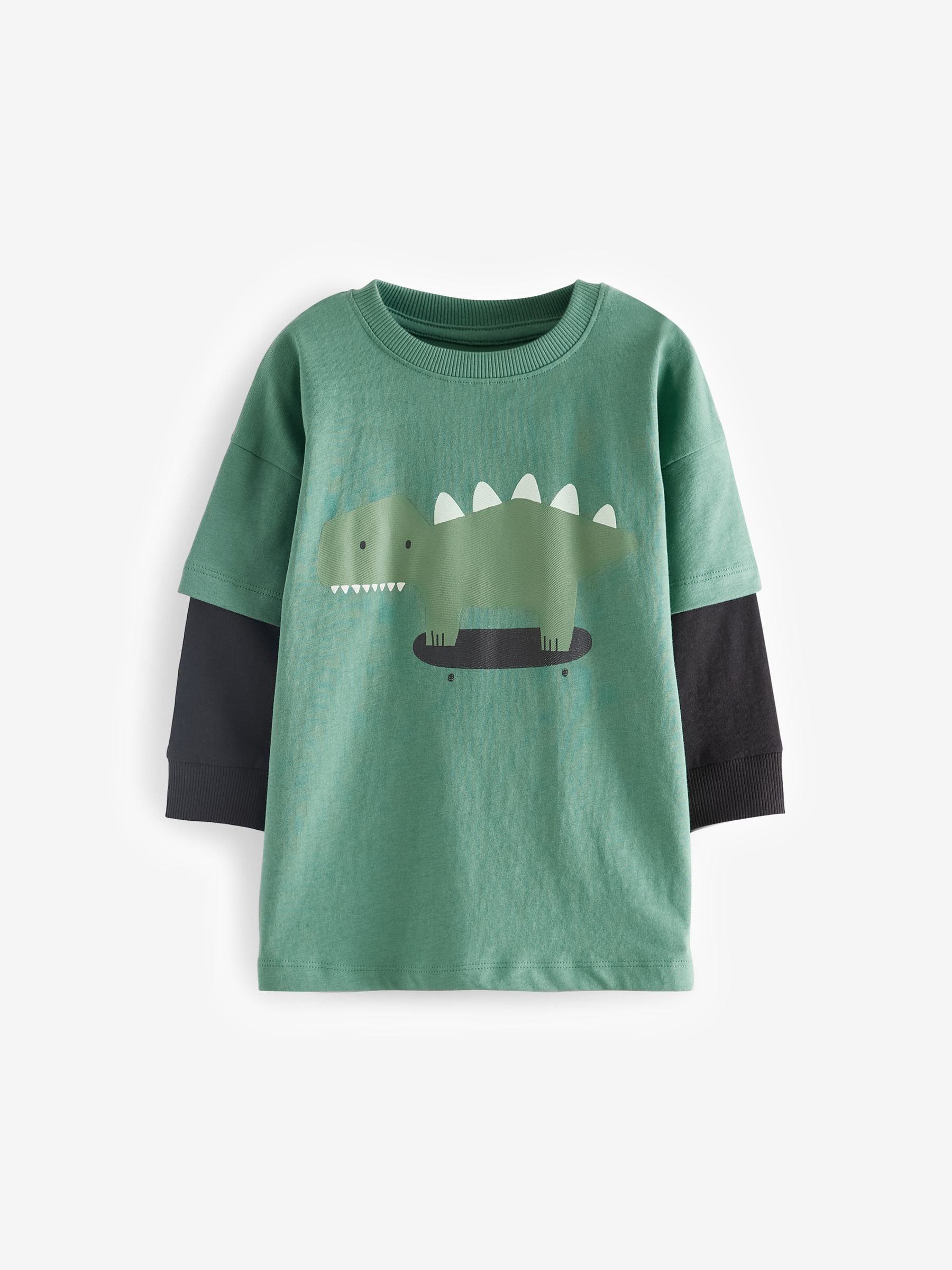 Groen/Zwart/Roestbruin met ruitpatroon - Verpakking van 3 oversized pyjama's 3 (9mnd -10jr)