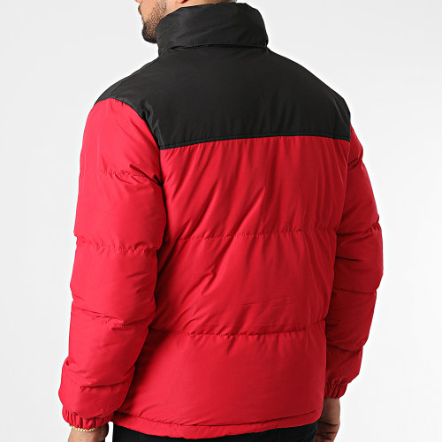 Doudoune Capuche Rouge Noir
