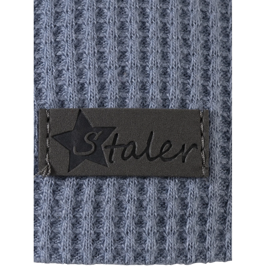 Sterntaler Slouch-Beanie Pique graublau