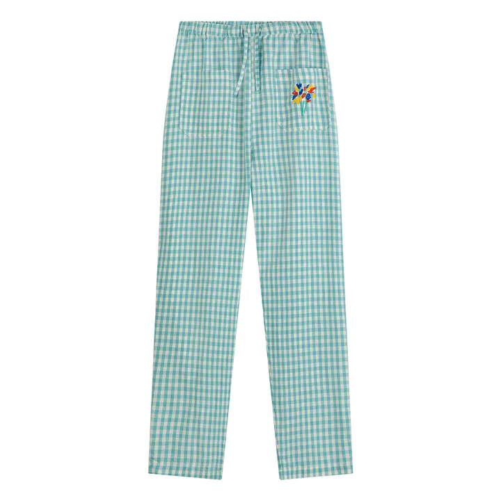 Bobo Choses Pantalon Loose Vichy - Collection Femme  | Bleu turquoise