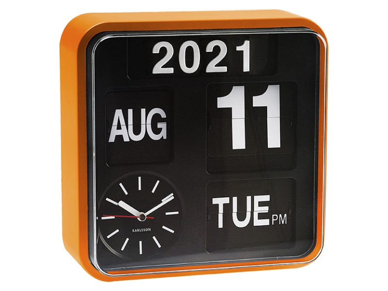 Wall Clock Mini Flip KA5364GR Green
