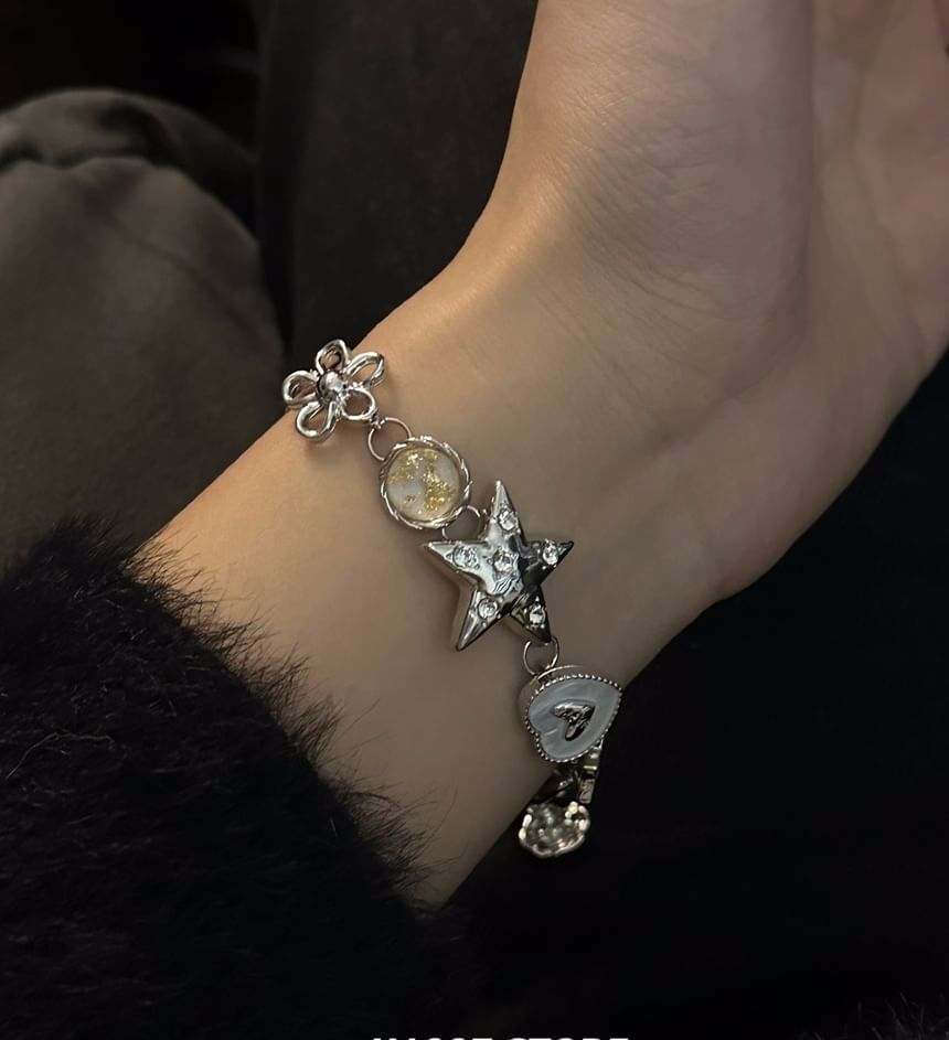 Lilafey - Hart Metalen Armband