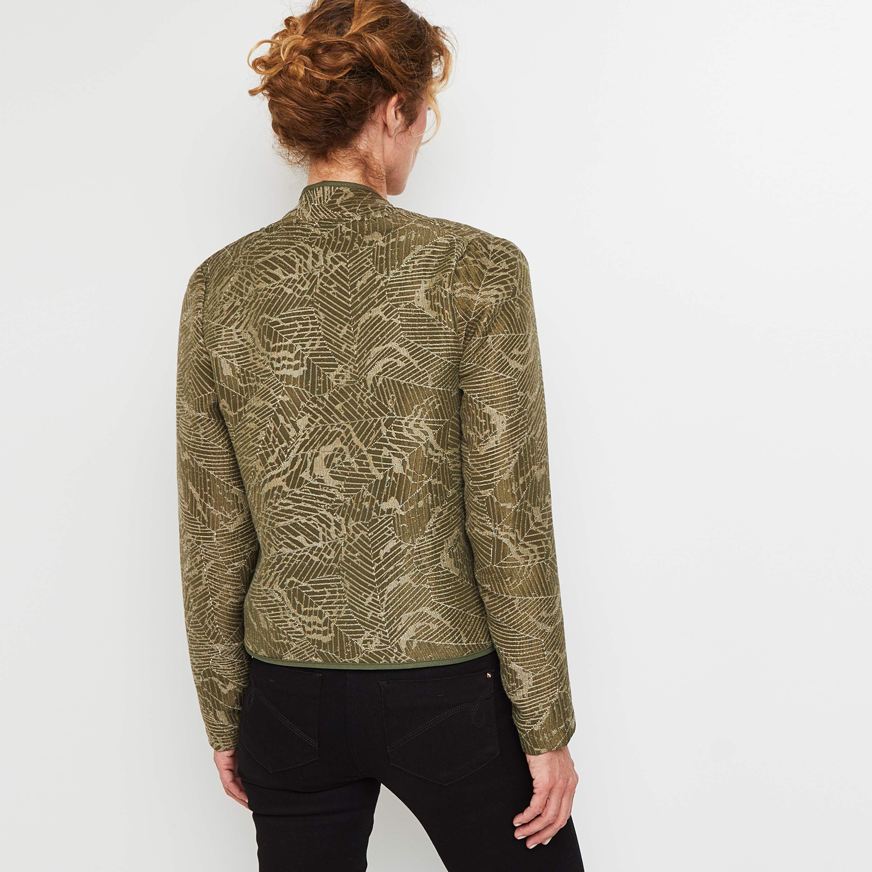 Veste jacquard femme - KAKI