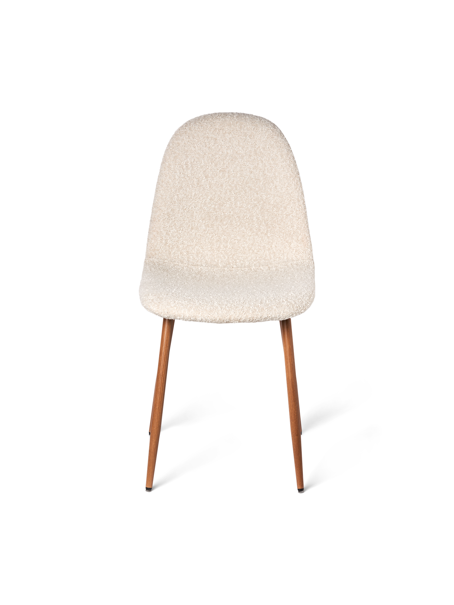 Stol i boucléstof | Polyester/stål/polyurethan. 40,5 x 44,5 x 89/48,5 cm. | Off White