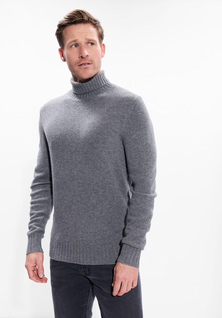grijze leurink knit coltrui trani col
